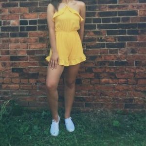 Yellow Ruffle Romper